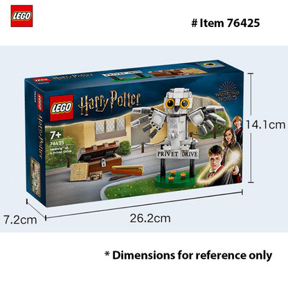 LEGO 76425 Harry Potter Edwiges na Rua dos Alfeneiros 4, Brinquedo Fantasia Montável com Figura de Coruja de Harry Potter, Ideia de Presente e Crianças