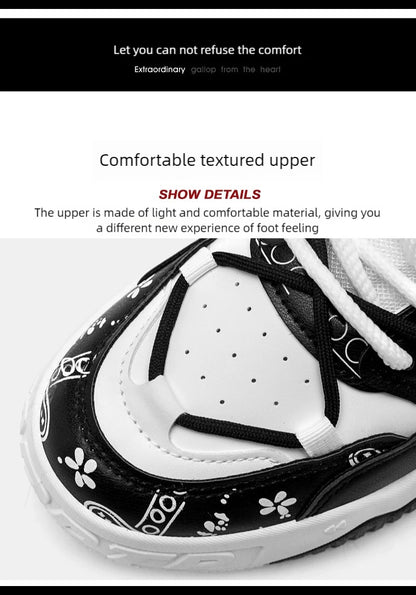 Men's thick soled casual shoes four season soft soled outdoor walking shoes student flat shoes youth fashion sports board shoes