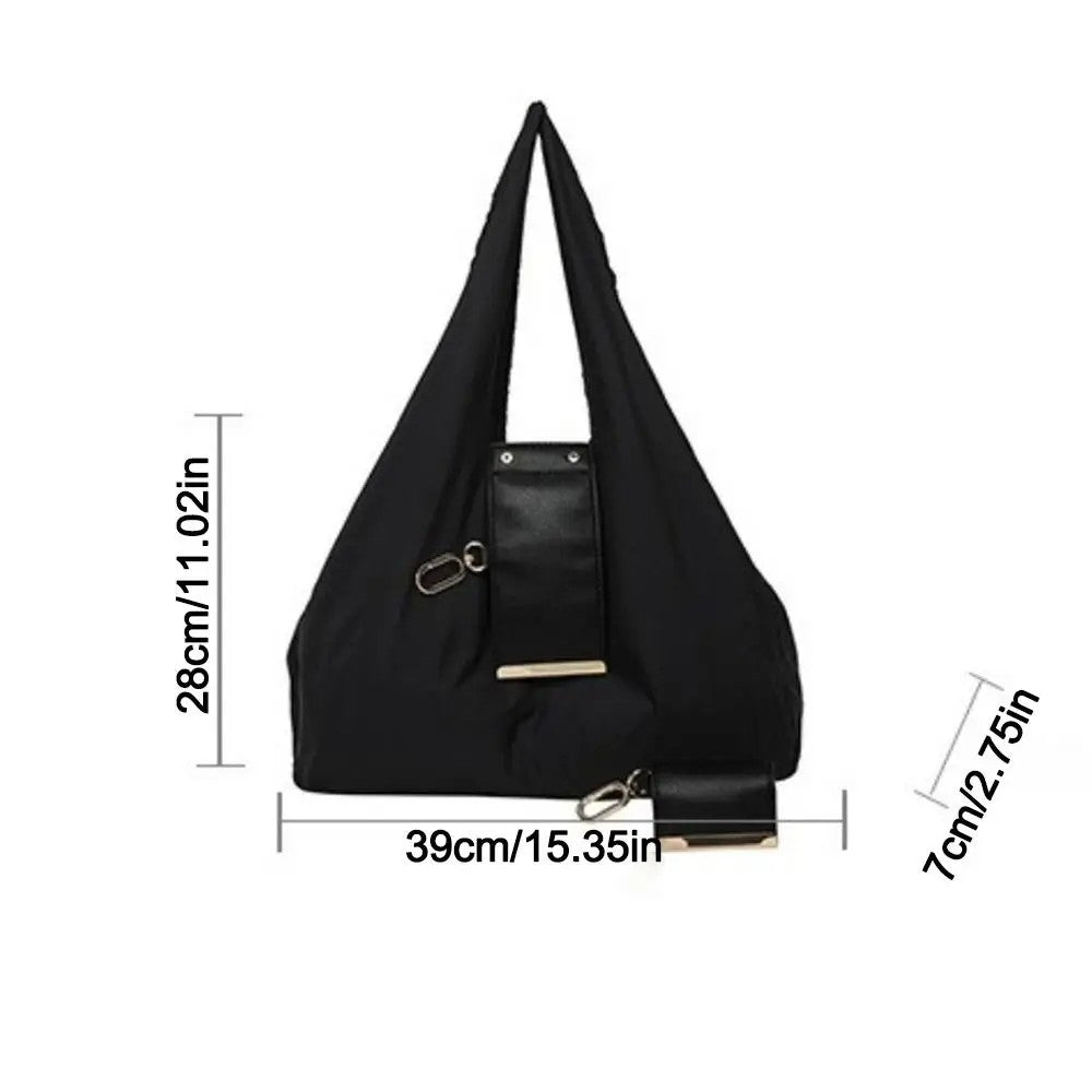 New Mini Keychain Tote Bag with Key Ring Expandable Supermarket Eco-Friendly Bag Reusable Foldable Handbag for Travel