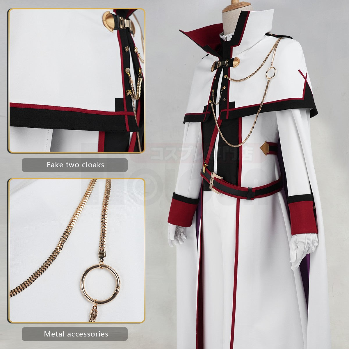 HOLOUN Zero Anime Julius Juukulius Cosplay Costume Cloak Coat Pants Gloves Belt Convention Halloween Christmas Party Outfit