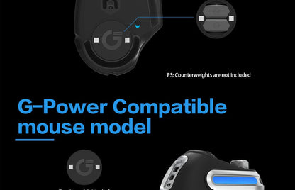 Base de carregamento sem fio Fanxoo G-Power para mouse Logitech G502 G502X Plus GPW G903 com luz RGB e botão de controle de volume do computador