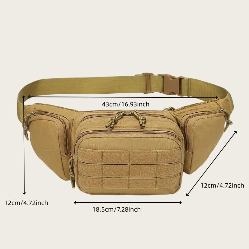 Multi functional outdoor hiking leisure waist bag, sports bag, cycling bag, single shoulder tactical waist bag