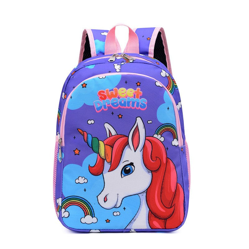 Bolsa Escolar Unicórnio de Desenho Animado para Meninos Meninas, Mochila Escolar de Grande Capacidade, Mochila de Jardim de Infância e Ensino Fundamental, Bolsa Infantil Kawaii