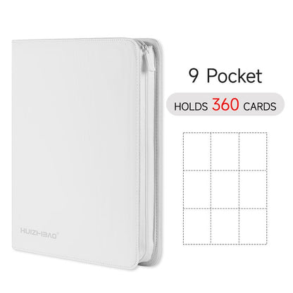 Fichário de Cartões com Zíper, 9/12 Bolsos, Álbum de cards de troca, Página de carregamento lateral durável para mtg tcg para pokemon para yugioh para futebol