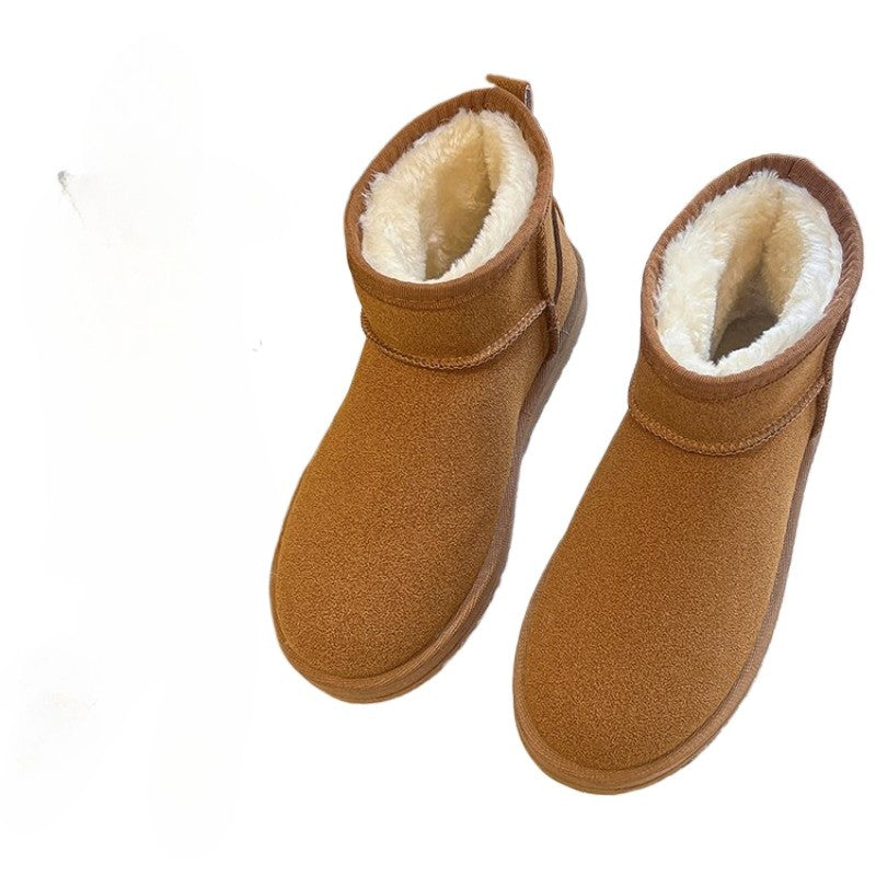 Outdoors Thickened Anti slip Cotton Shoes for Women's 2023 Winter New Warm Short Boots Women Thick Sole Snow Boots