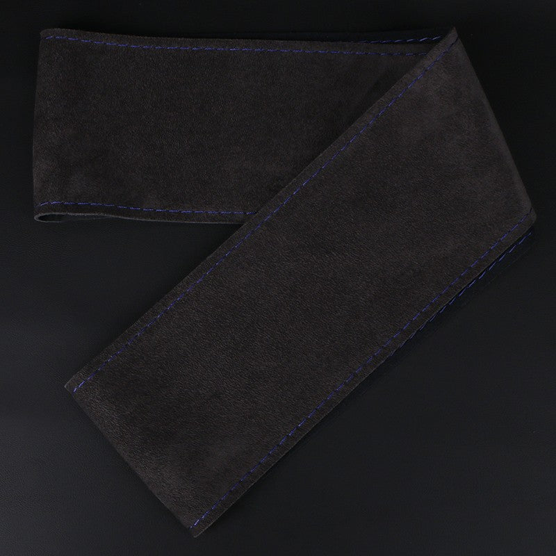 DIY Suede Car Steering Wheel Cover 15 inch Auto Steering Wheel Wrap With Needle Thread Four Season Universal Car Accessories