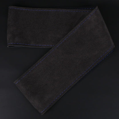 DIY Suede Car Steering Wheel Cover 15 inch Auto Steering Wheel Wrap With Needle Thread Four Season Universal Car Accessories