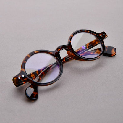 Vintage Round Frame Reading Glasses For Women's Anti Blue Light Eyeglasses For Men Diopters +1+1.5+2+2.5