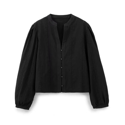 Embroidery Blouses For Lady Y2K Tops Harajuku Fashion Vintage Blouse Elegant Women's Luxury Blouses Long Sleeve Shirt