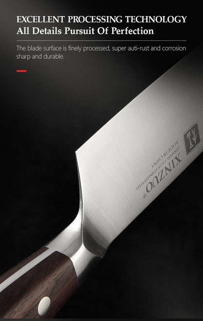 XINZUO 1PC/5PCS High Quality 3.5+5+8+8+8"  Paring Utility Cleaver Chef Knife Germany 1.4116 Stainless Steel Kitchen Knife Sets