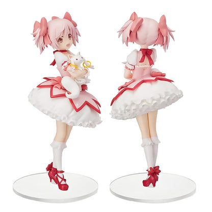 Puella Magi Madoka Magica Kaname Madoka Modelos de Personagens de Anime Estatuetas Enfeites de Mesa Requintada Coleção de Brinquedos Presentes Otaku