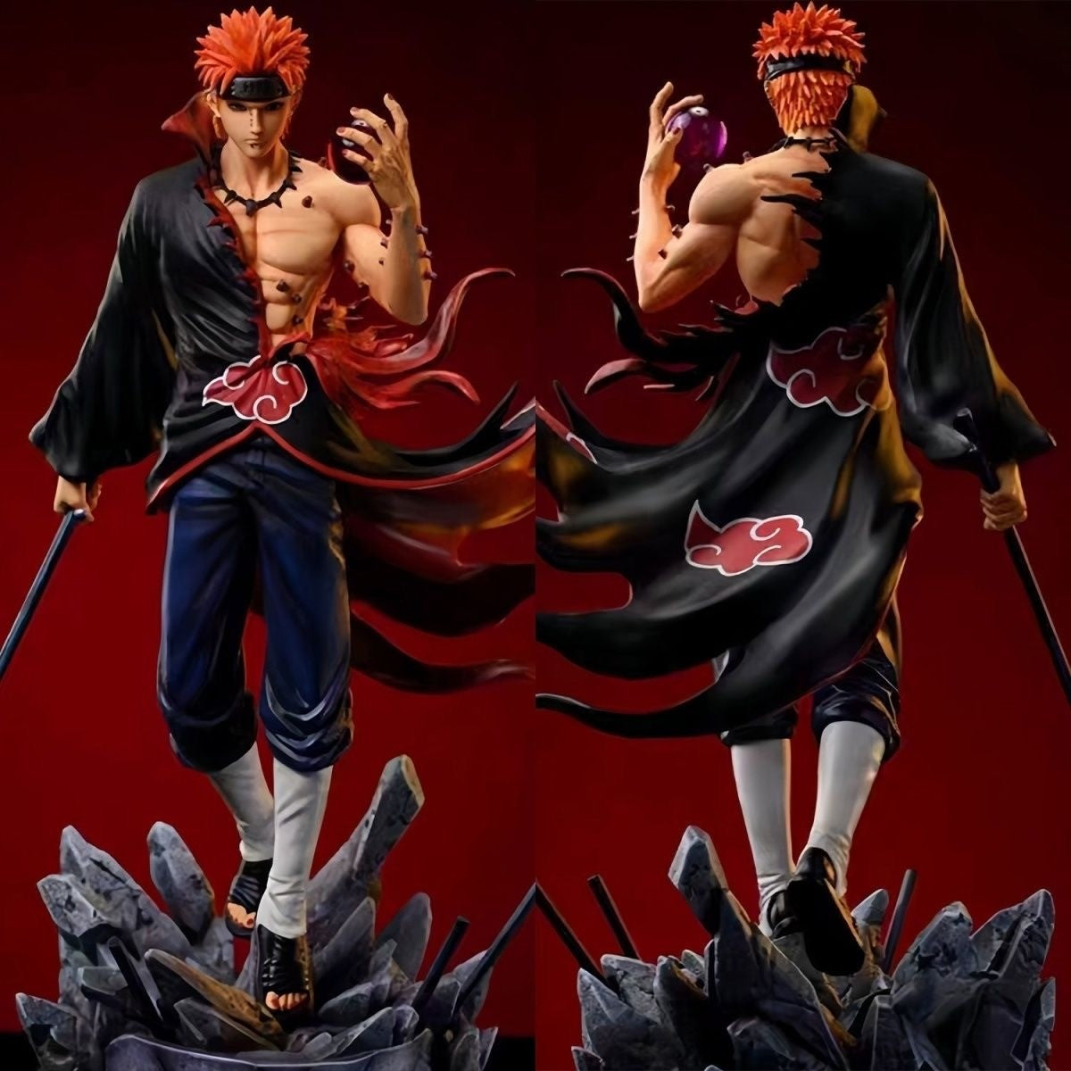 Estatuetas de Anime Naruto de 23cm/9in, Estatueta de Pain, Coleção de Estátuas em PVC, Brinquedos de Modelo, Presentes