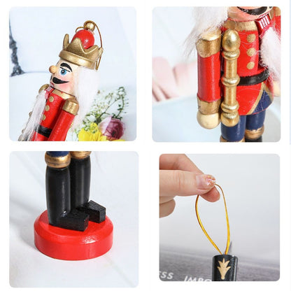 10/12/14cm Nutcracker Miniatures Pink Series Nutcracker Puppet Ornaments Desktop Decoration Cartoons Walnuts Soldiers Band Do