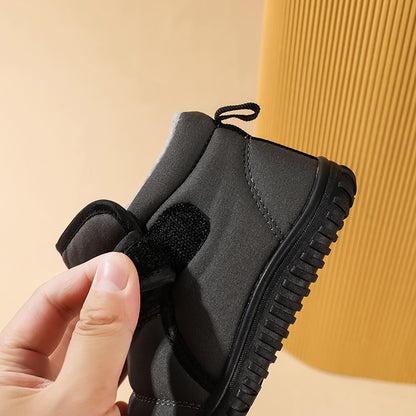 Unisex Kids Winter Outdoor Waterproof Fashion Short Snow Boots Boys and Girls Warm Cotton Comfortable Walking Shoes