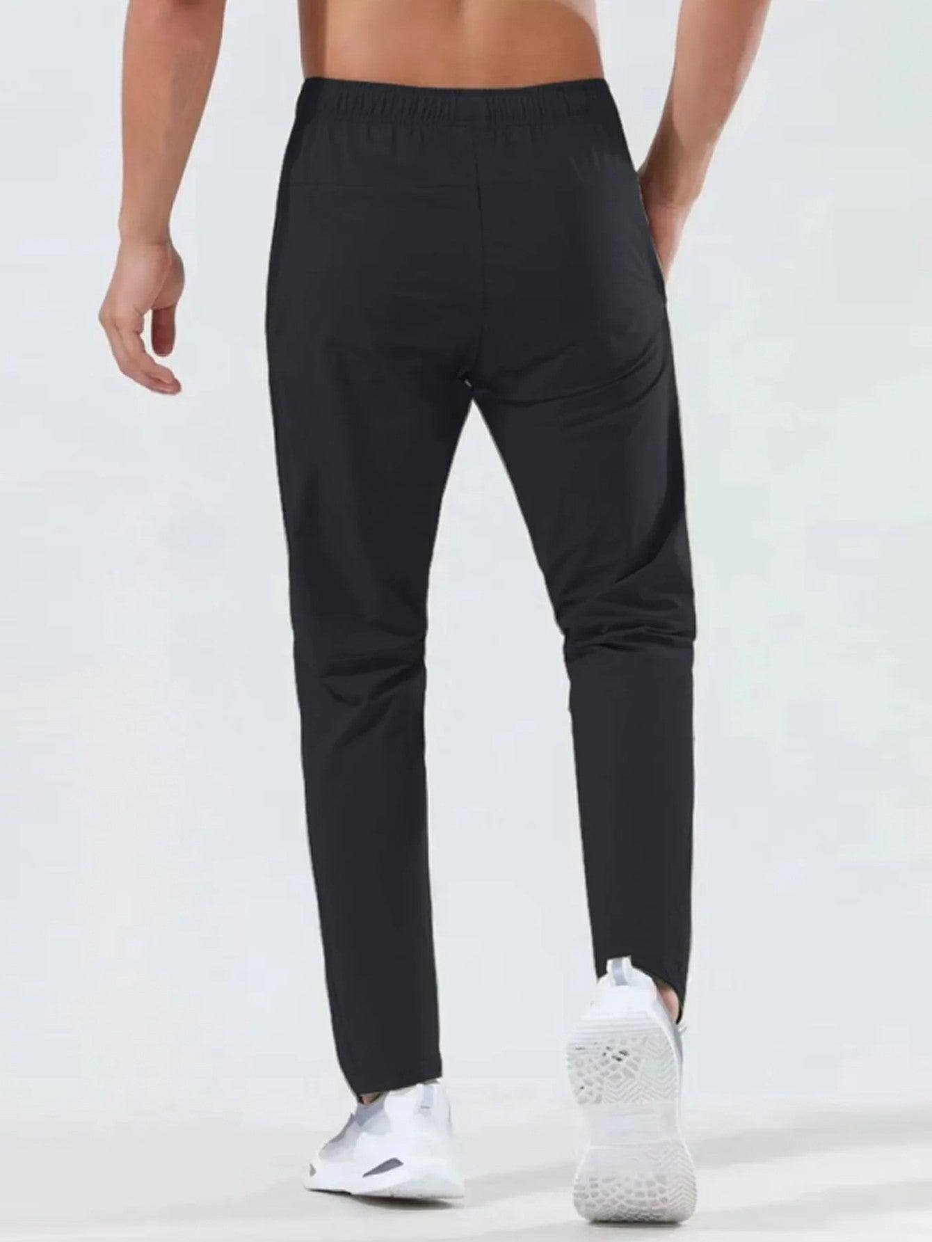 Calça Jogger Masculina De Secagem Rápida, Respirável, Com Cordão Na Cintura, Elegante E Elástica, Para Fitness
