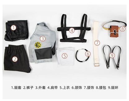 Anime GACHIAKUTA Cosplay Costume Riyo Punk Short Jacket Short Bag Set Jirai Kei Girl Casual Battle Adult Men's Costume