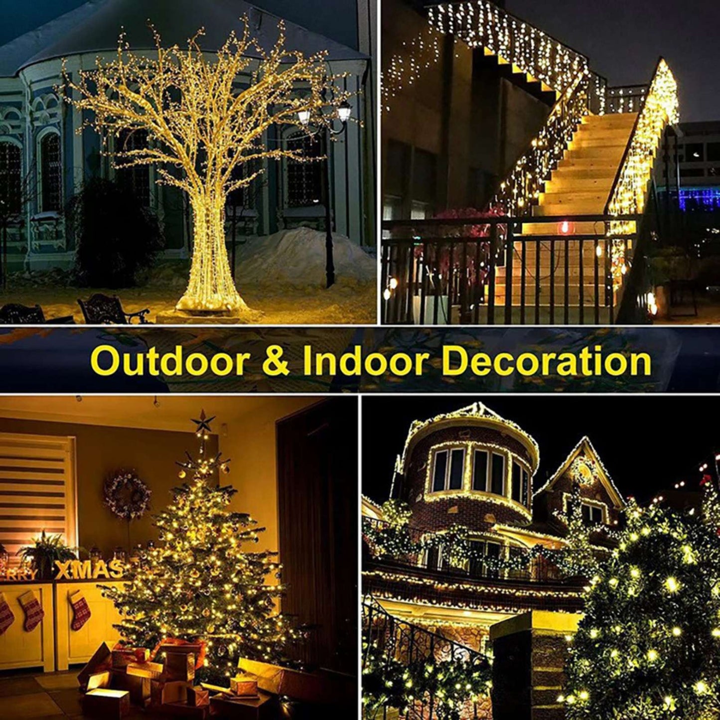 500/1000LEDs Fairy String Lights With Remote Control 50M 100M Christmas Garland Outdoor IP44 Waterproof For Tree Street Wedding