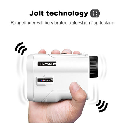 REVASRI Medidor de Distância a Laser para Golfe 600 Jardas/1000 Jardas Inclinação e Vibração de Trava de Bandeira para Torneio de Golfe Caça Pesquisa Legal