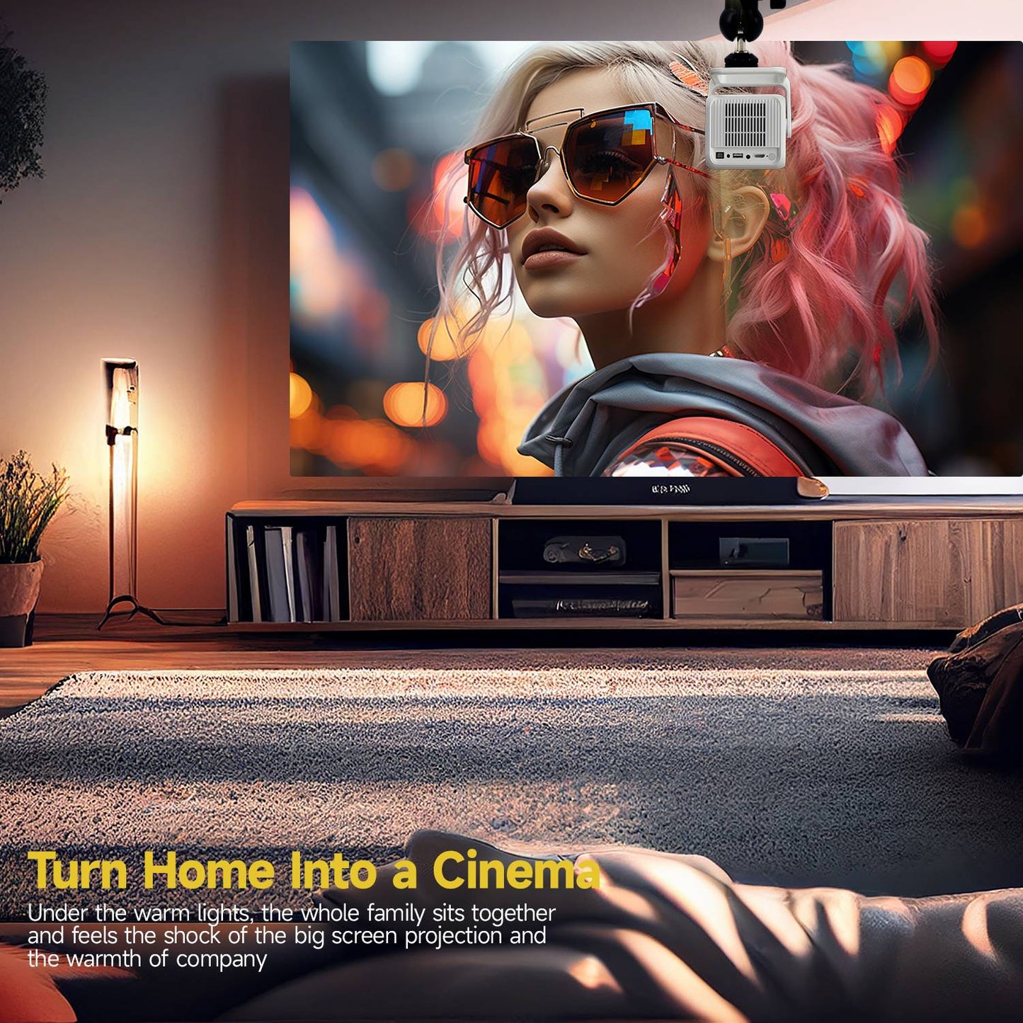 Magcubic Auto Focus 4K HD 1920*1080P 420ANSI Portable Projector Android 11 BT5.4 Built-in 5W HiFi Speaker For Home Theater HY310