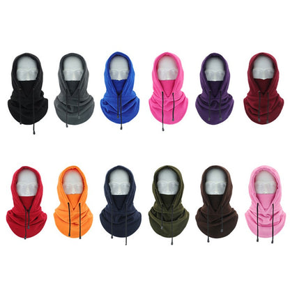 Plush Fleece Balaclava Hat Winter Ski Windproof Cap Thicken Warm Outdoor Cycling Caps for Men Women Hood Beanie