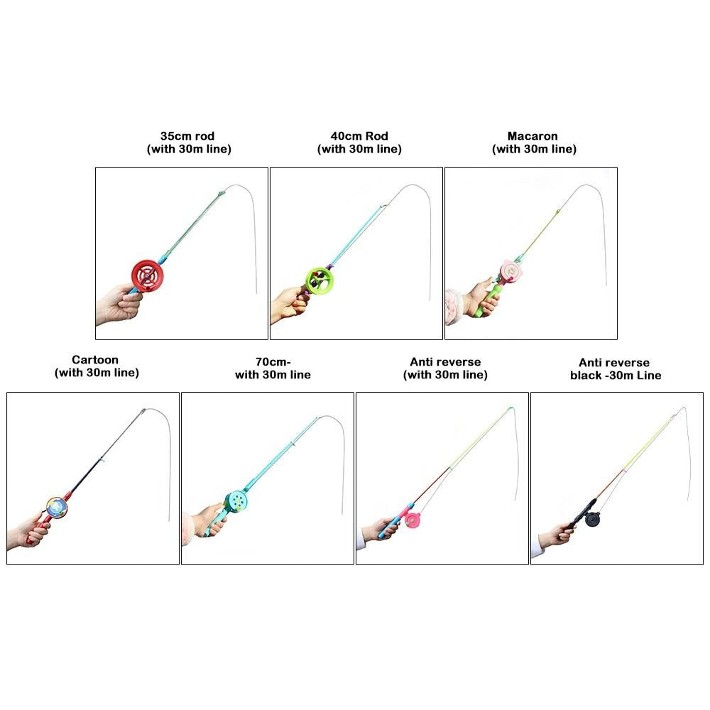 Varas de pesca retráteis para gelo 2024 Varas de pesca giratórias de inverno para pesca no gelo 35/40/75/80cm Varões de pesca de gelo para crianças Pesca de inverno no gelo