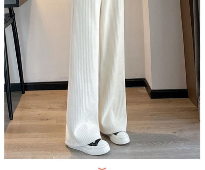 Pants Women Thickened Lamb Fleece Wide Leg Pants Plus Velvet Women's Autumn Winter Fashion Loose Pants Cashmere Casual Pants