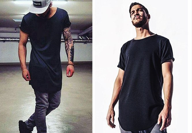 2025 MRMT High Street Arc Hem Mens T Shirt High Quality Cotton Men T-Shirt Lengthened Over Size Man Tops Tees For Male Tshirt