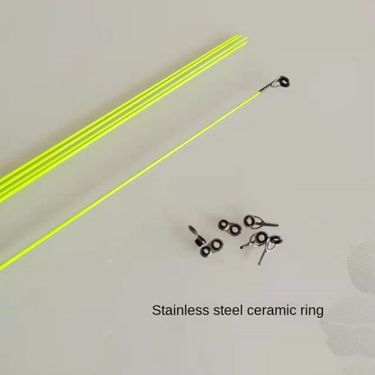 2025 Com Vara de Pesca de Ponta de Anel de Inverno 50cm Fibra de Carbono Portátil Vara de Pesca de Fibra de Vidro para Pesca no Gelo