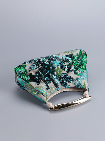 Delicated Sequins Luxury Evening Bag Pleated Handbag Elegant Embroidered Evening Bag for Women Wedding Banquet Cheongsam Handbag