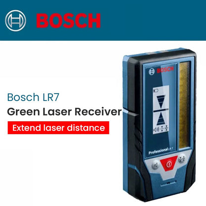 Bosch LR7 Medidor de Nível a Laser Vermelho e Verde Profissional 3D 3 Planos 12 Linhas Feixe Gradiente Projeção Medidor de Distância