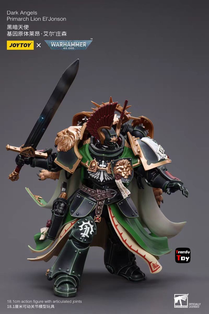 ?JOYTOY?Warhammer 40K Dark Angels Primarch Lion El'Vonson 1/18 Action Figure Model Toys