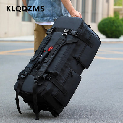 Bolsa de bagagem externa KLQDZMS, bolsa organizadora de roupas de capacidade superdimensionada, mochila de viagem masculina de tecido Oxford, mochila de remessa