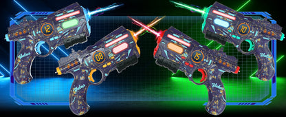 VATOS Recarregável Valor de Saúde Dados SYNC Pistola Laser Tag Infravermelho Conjuntos Laser Tag 4 Coletes Luz Brilhante Jogo Lazer Tag para Adultos f