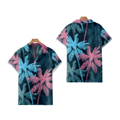 New Men's Shirts Hawaii Tropical Style Parrot Print Short Sleeve Aloha Shirts Cuban Style Summer Plus Size Casual