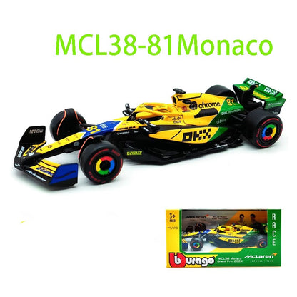 Burago 1:43 2025 F1 McLaren MCL39 #4 #81 Alloy Car Model Simulation Decoration Collection Christmas Birthday Gift Collection Toy
