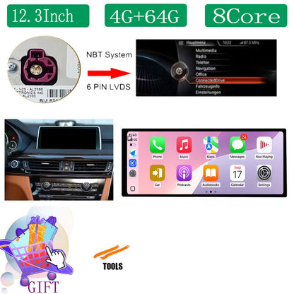 Para BMW X5 F15 X6 F16 2014 - 2018 Sistema NBT/EVO Rádio Automotivo Multimídia Player Android 14 GPS Navegação 4G BT Carplay Auto Ferramentas