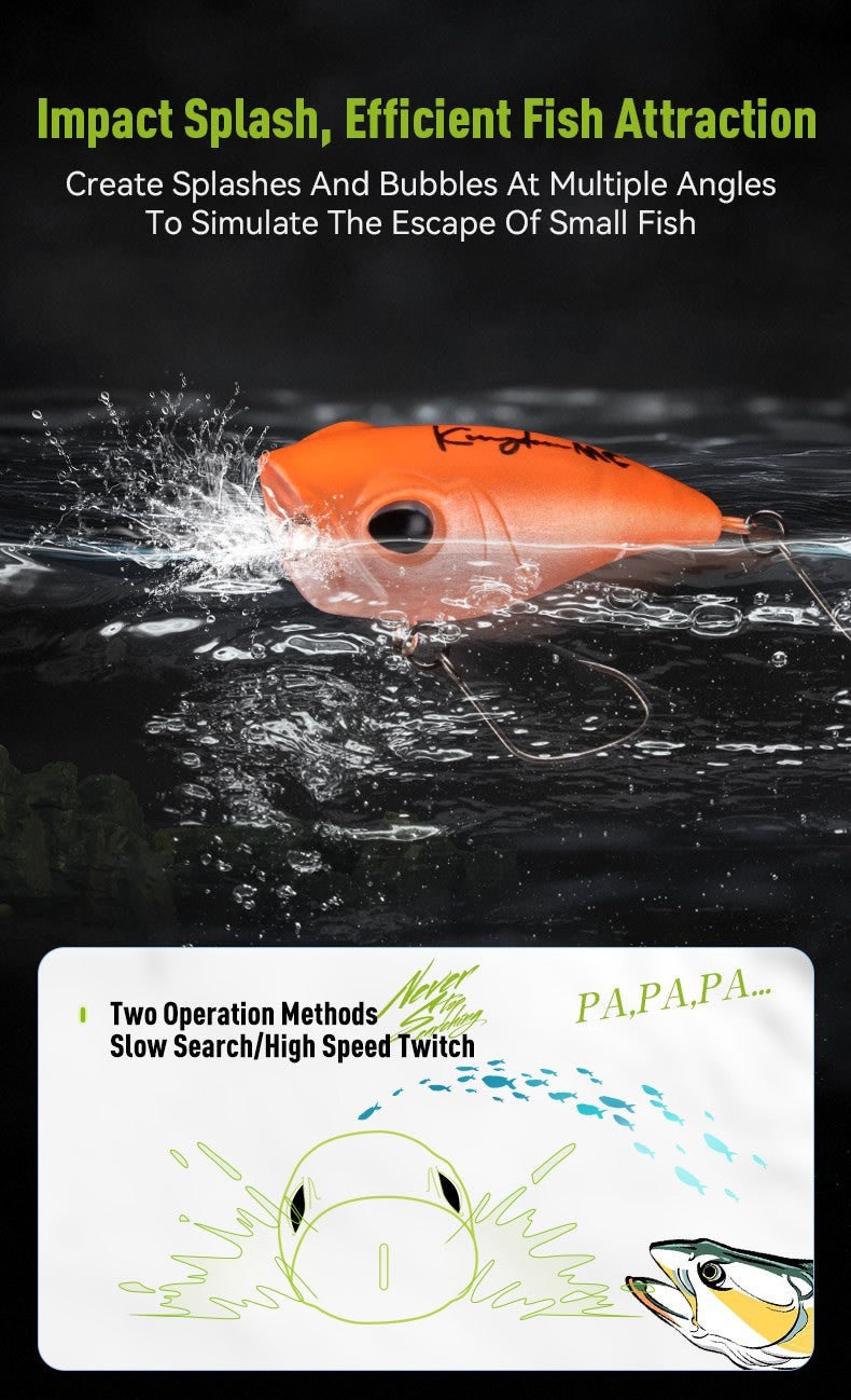 Isca Artificial Kingdom Micro Expert Topwater Popper 1.5g 2.2g 27mm 34mm Flutuante Rígida Wobblers Pesca Riacho Truta Baixo