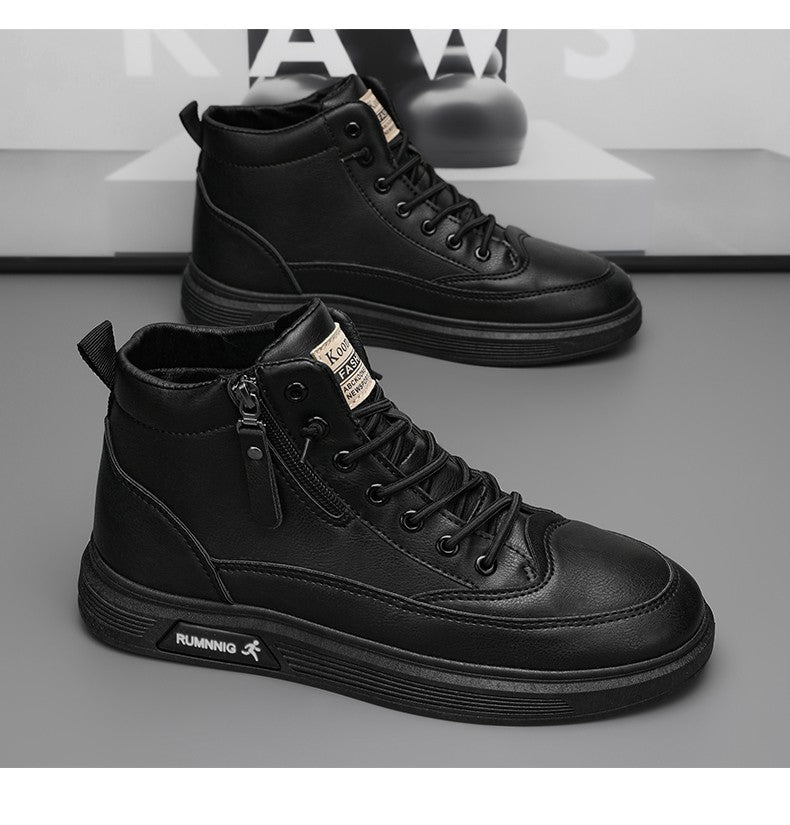 Versatile and trendy high-top shoes, white sneakers, outdoor light and casual shoes, student sports shoes, men's running shoes