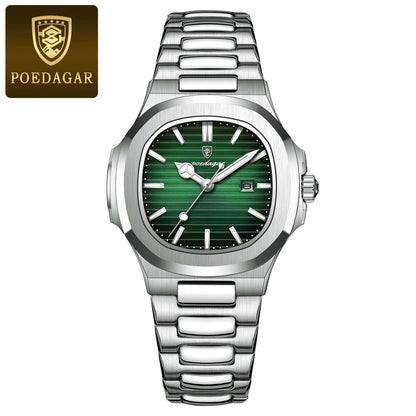 POEDAGAR Elegant Women's Quartz Watches Waterproof Luminous Date Ladies Wristwatch Stainless Steel Fashion Watch For Woman Reloj