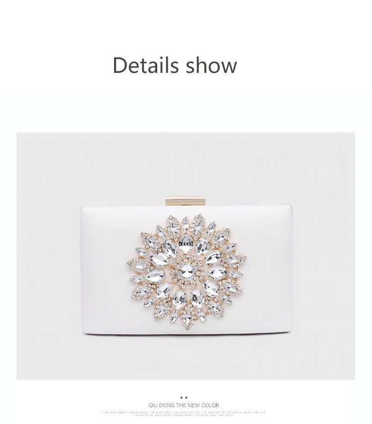 White Women Clutch Bag Wedding Clutch Purse Bridal Evening Crystal Summer Bags for Women 2021 Luxury Small Crossbody Bags