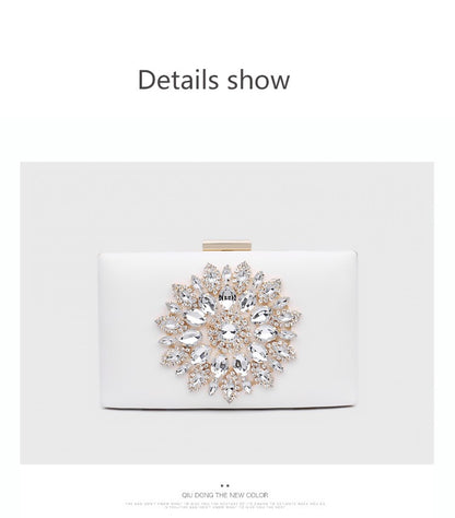 White Women Clutch Bag Wedding Clutch Purse Bridal Evening Crystal Summer Bags for Women 2021 Luxury Small Crossbody Bags