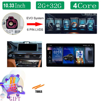 Para BMW X5 F15 X6 F16 2014 - 2018 Sistema NBT/EVO Rádio Automotivo Multimídia Player Android 14 GPS Navegação 4G BT Carplay Auto Ferramentas