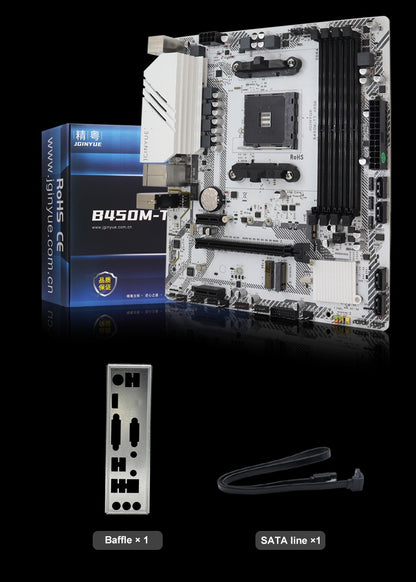 1PC B450M-TI ARGB Motherboard M.2 NVME ARGB PC Motherboard AMD Processor Dual-Channel 4*DDR4 Memory AM4 USB Mainboard