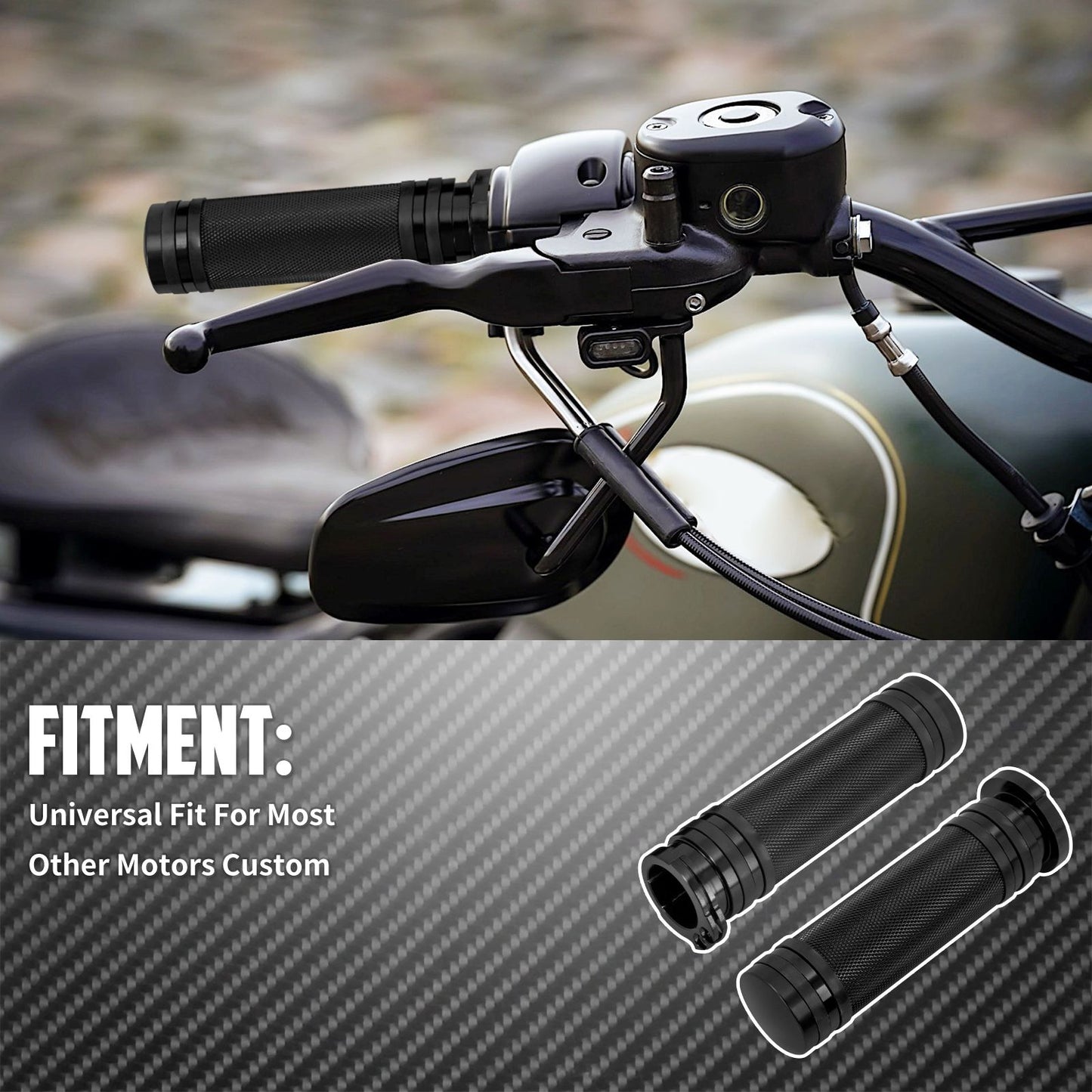 Motorcycle Black 1"25mm Hand Grips Aluminum Handle Bar For Harley Sportster 883 1200 XL VRSC Touring Dyna Softail Custom 96-UP