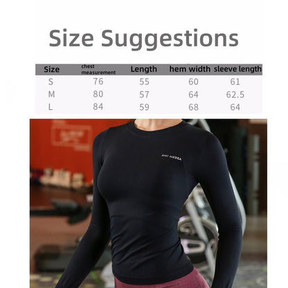 Fitness Tops Women Tight Sports Long Sleeve Yoga Clothing Running Training Clothes Gym Workout Shirt Comfortable Training Cloth