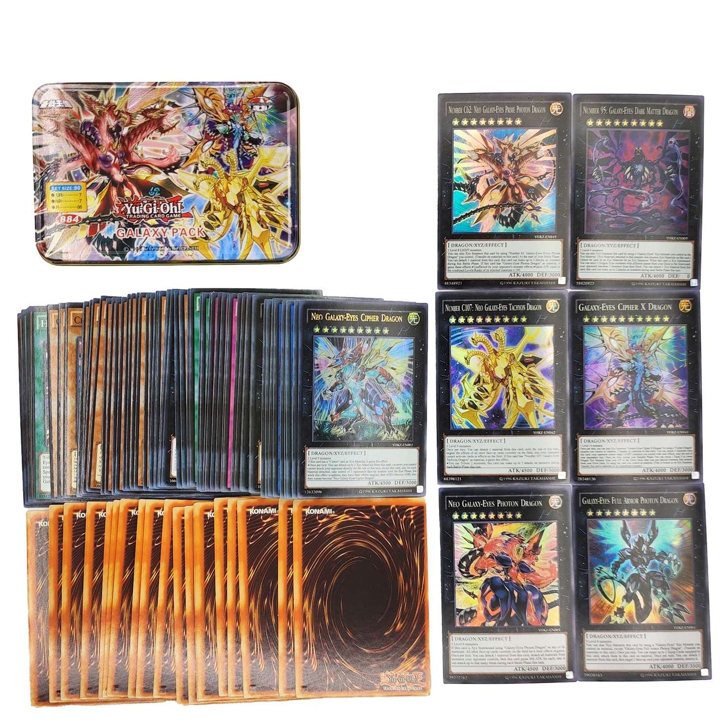 Yu Gi Oh Cards PACK DE DEUS EGÍPCIO Deck de Cartas Inglês TCG Holográfico Dourado Dragão Branco Jogo de Duelo Coleção de Cartas com Caixa de Lata