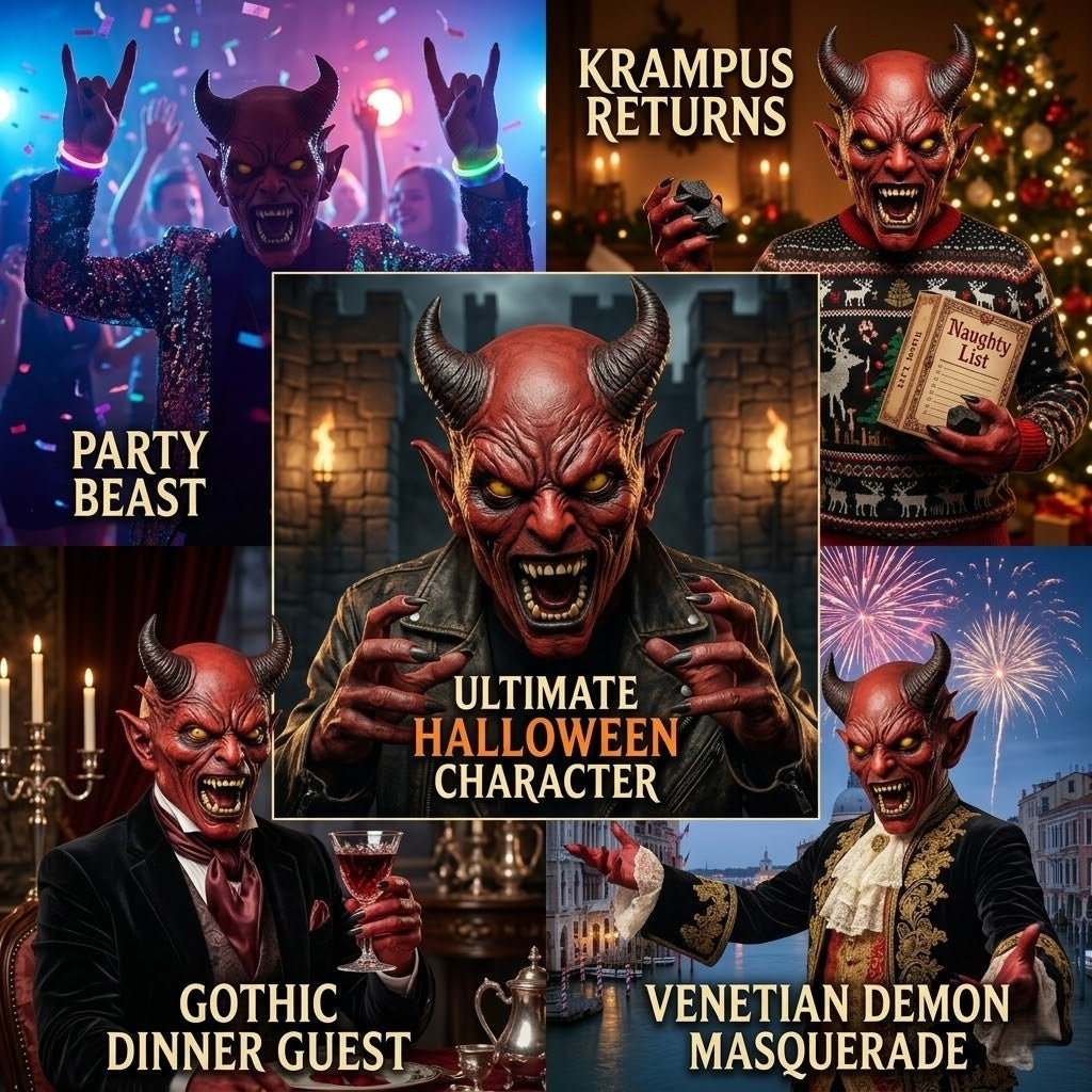 Realistic Demon Devil Mask Horror Latex Full Head Mask Scary Halloween Cosplay Costume Party Mask For Adult Carnival Horror Prop