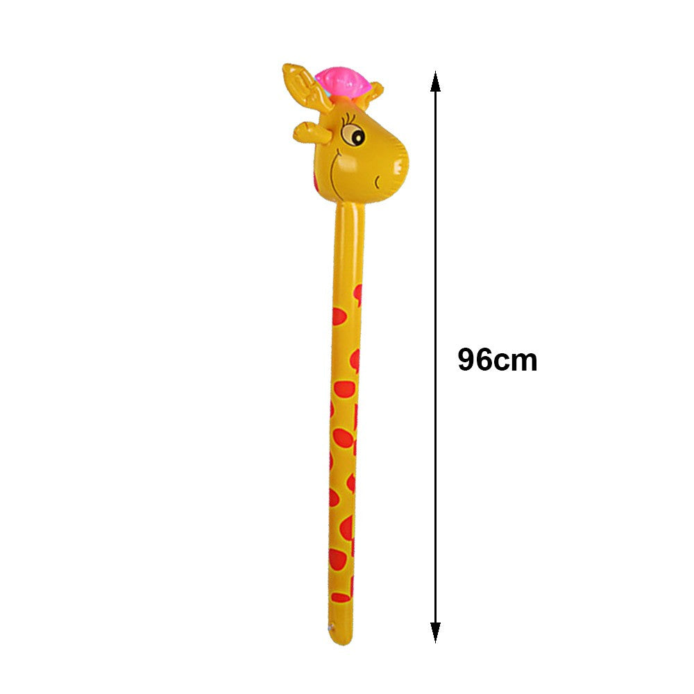 1/3/5pcs Inflatable Animal Theme Horsehead Stick Cowboy Giraffe Elephant Unicorn Cartoon Animal Baby Birthday Party Supplies