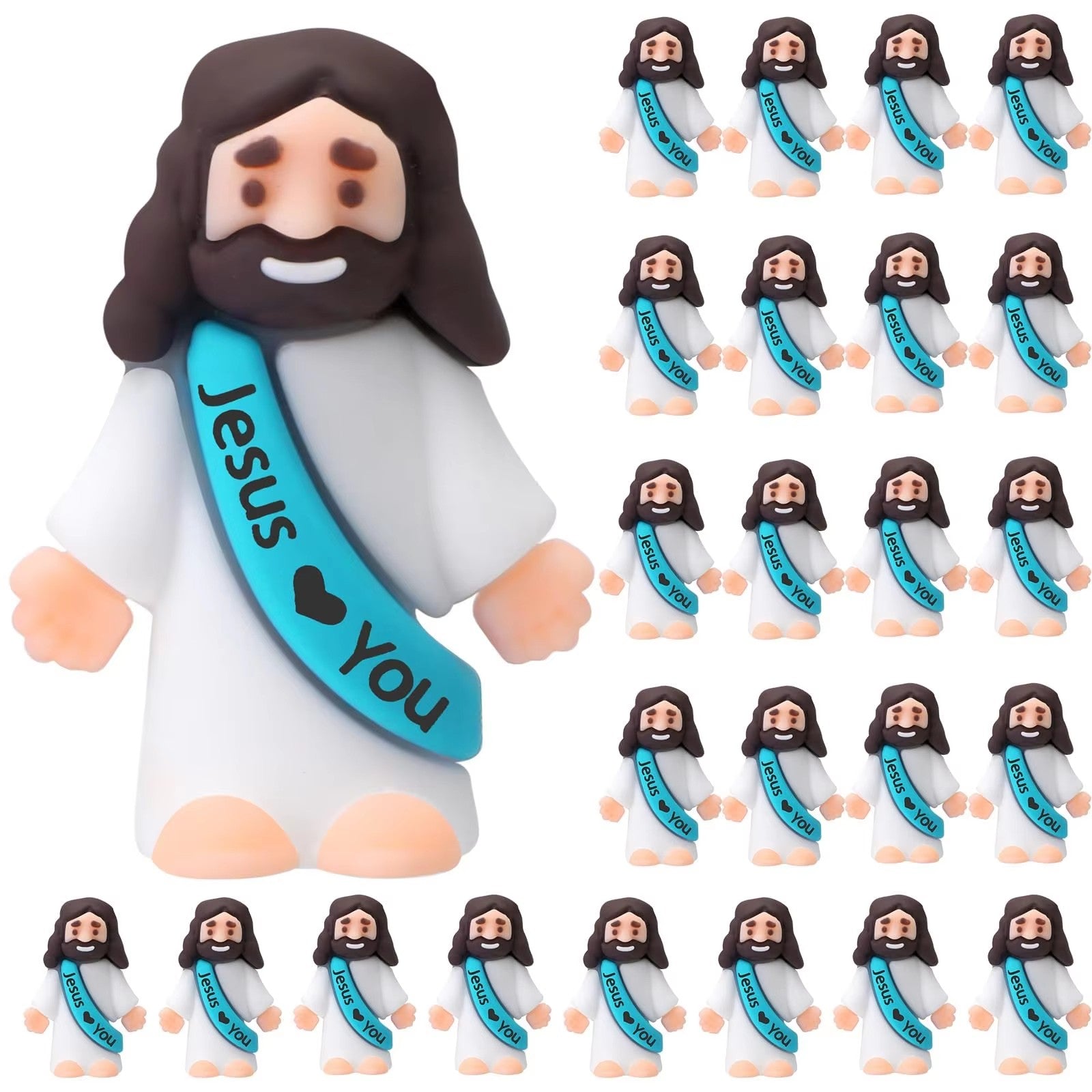 20-200PCS Little Jesus Figures Mini Jesus Figurines in Bulk Hide and Seek Religious Party Favor Sunday School Easter Egg Stuffer