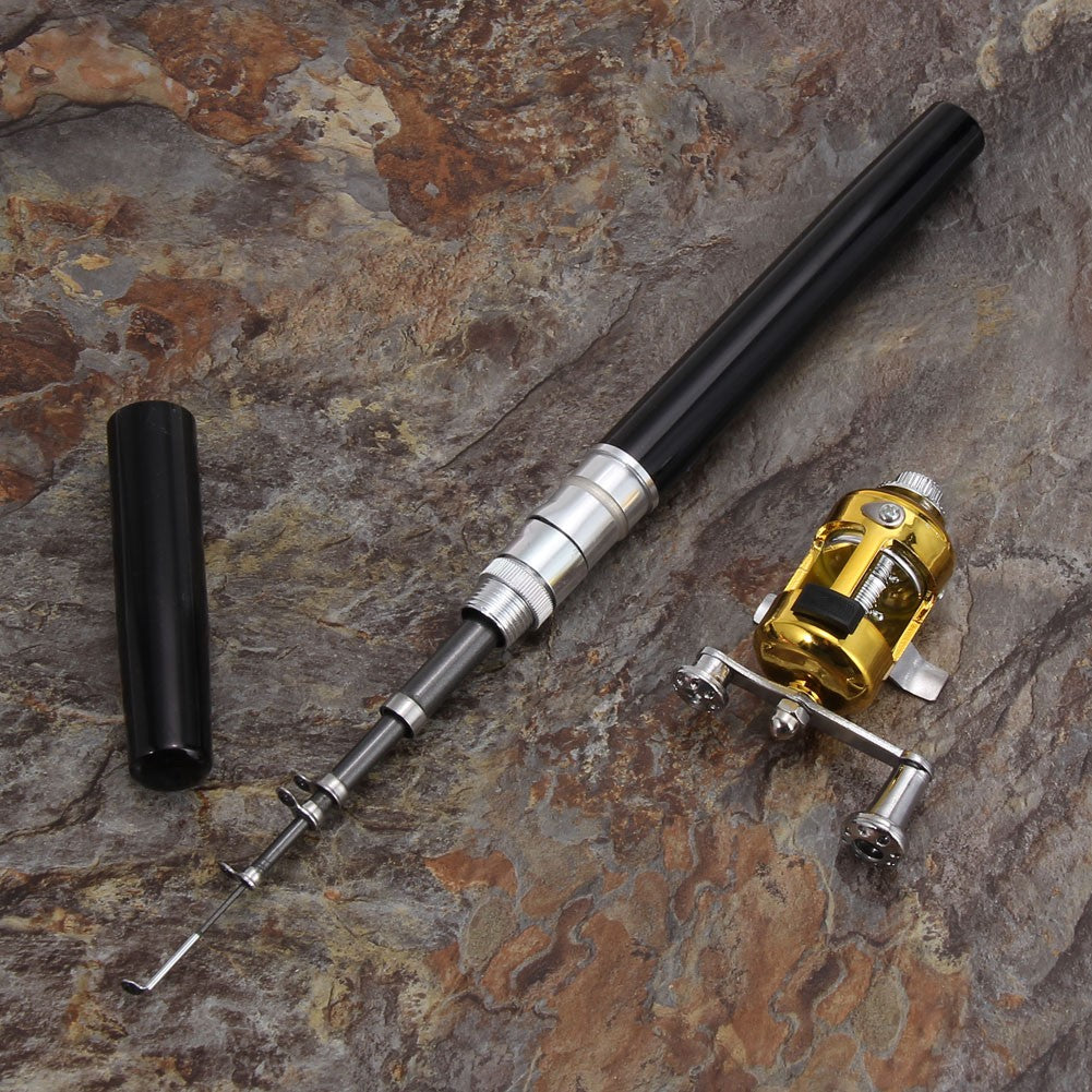 Vara de Pesca e Carretilha, Kit Completo de Pesca de Bolso, Kit de Vara de Pesca e Carretilha de Spinning, Ferramenta de Pesca
